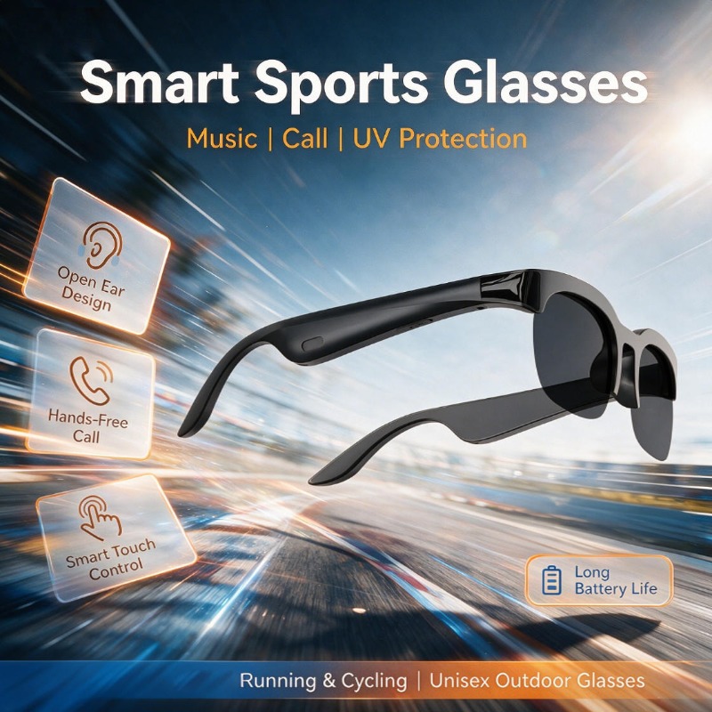 Photography Videography - Lunettes intelligentes Bluetooth à oreilles libres,