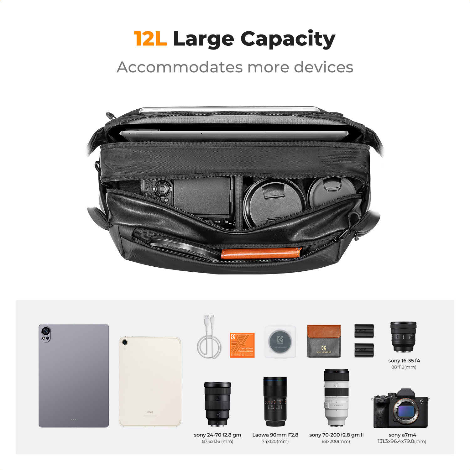 K&F CONCEPT – sac à bandoulièr - Photography Camera avis et prix