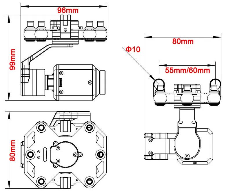 Tarot TL3T20 Gimbal 3 axes ave - Photography Camera avis et prix